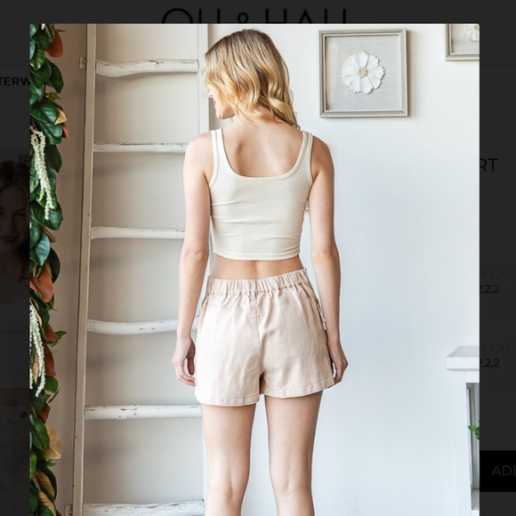 Oli & Hali 💜 337 Oli and Hali Mineral Wash Cargo Skort Shorts Relaxed Fit SRC - Picture 6 of 7